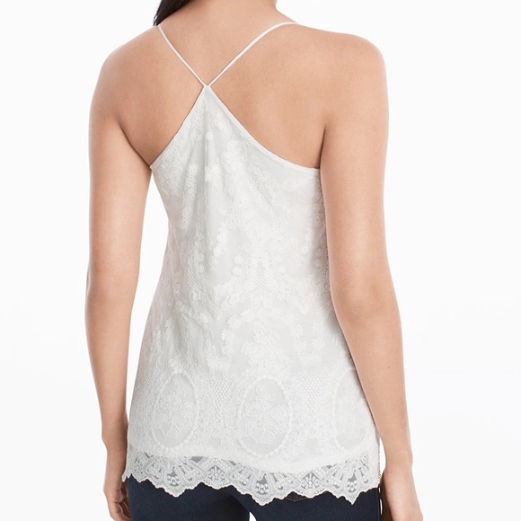White House Black Market Embroidered Lace Cami - Picture 3 of 4
